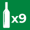 This icon features a premium white bottle labeled "x9" set against a green backdrop, symbolizing high-value whisky investments and quality asset imagery.