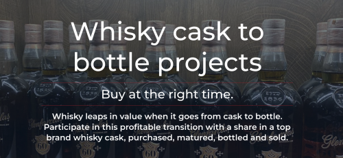 Explore our exquisite range of whisky bottles, each labeled under our "Whisky Cask to Bottle Projects," showcasing premium spirits transitioning from cask to bottle. Delve into unparalleled investment opportunities with high-value brands that underscore quality and luxury in whisky investing.