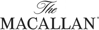 Transform the "The Macallan" text logo using a classic serif font on a pristine white background, highlighting its premium status and high-value allure.